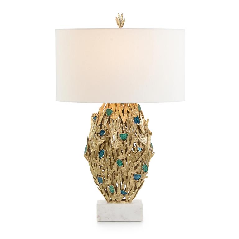 EMBELLISHED FRONDS TABLE LAMP