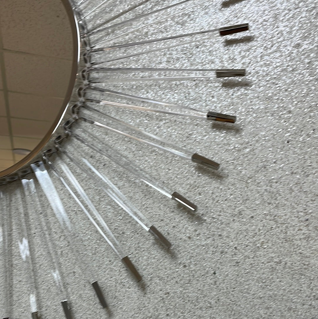 Acrylic & Nickel Starburst Mirror