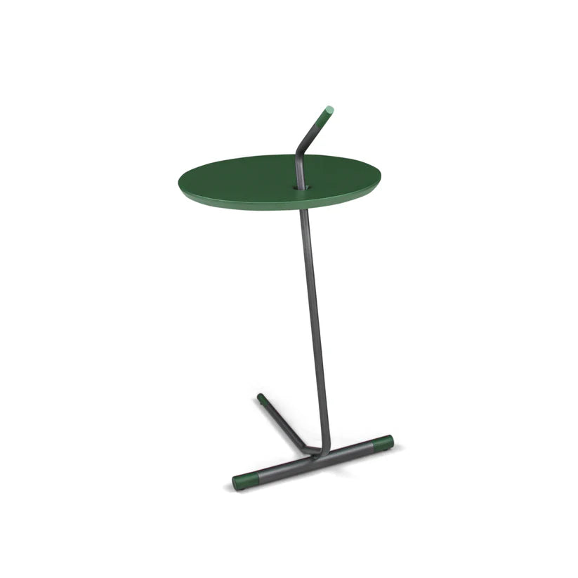 LIKE END TABLE IN GREEN METALLIC