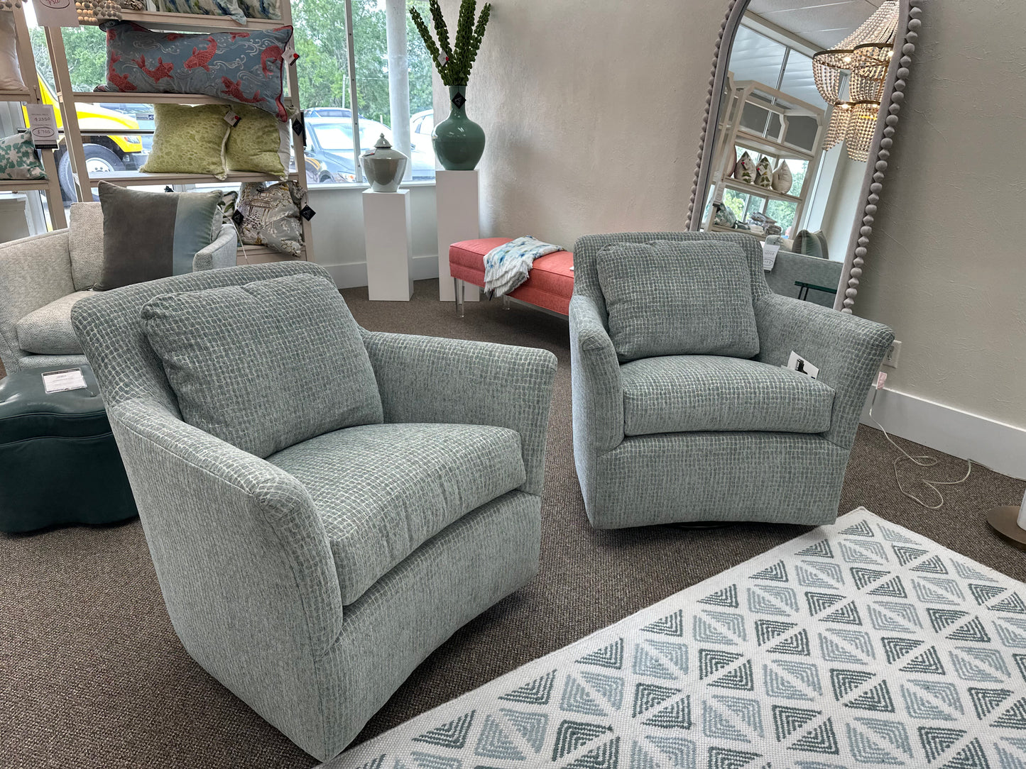 Jessica Charles Addison Chair in Lagoon