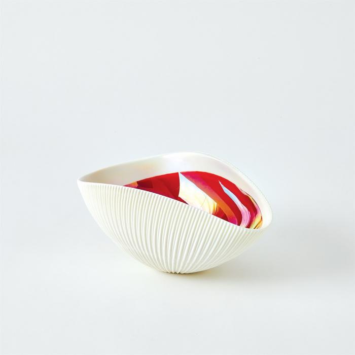 PLEATED BOWL DEEP RED