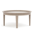 MAIDSTONE 28" ROUND COCKTAIL TABLE, WOVEN JUTE