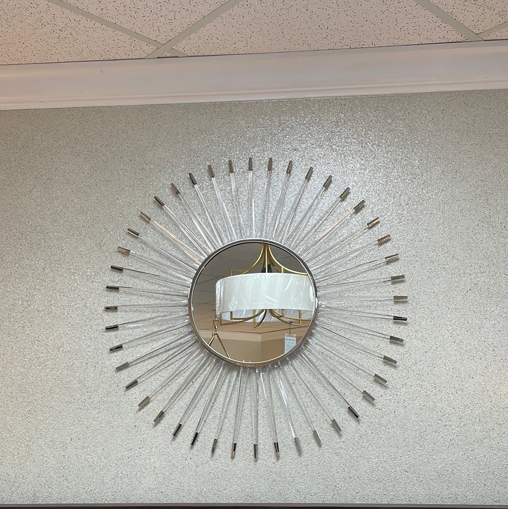Acrylic & Nickel Starburst Mirror