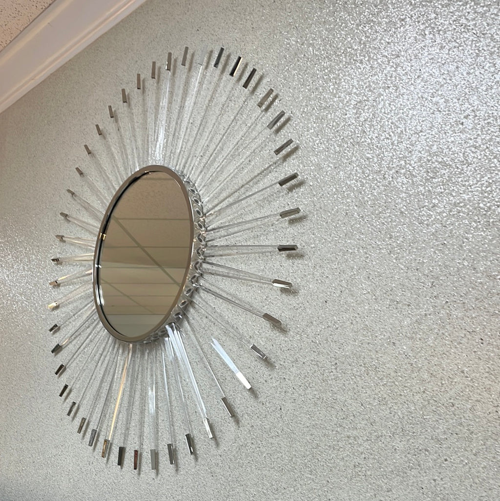 Acrylic & Nickel Starburst Mirror