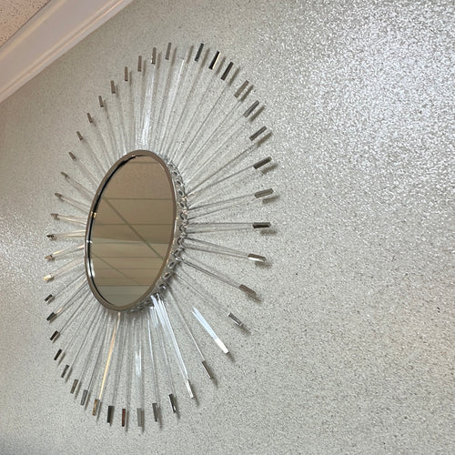 Acrylic & Nickel Starburst Mirror