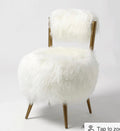 Hailey Chair Mongolian Lamb White