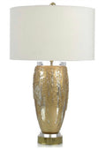 SILVER AND GOLD GLASS TABLE LAMP