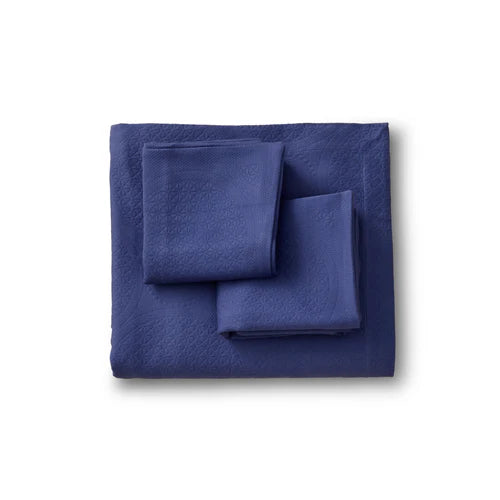 GREAT HALL INDIGO COVERLET SET- KING