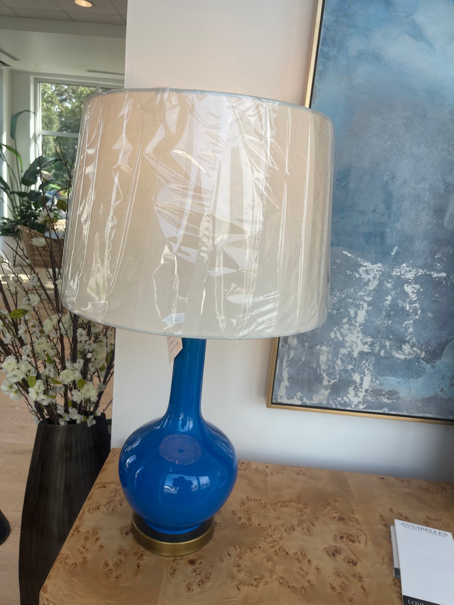 Alex Turquoise Lamp 30"H