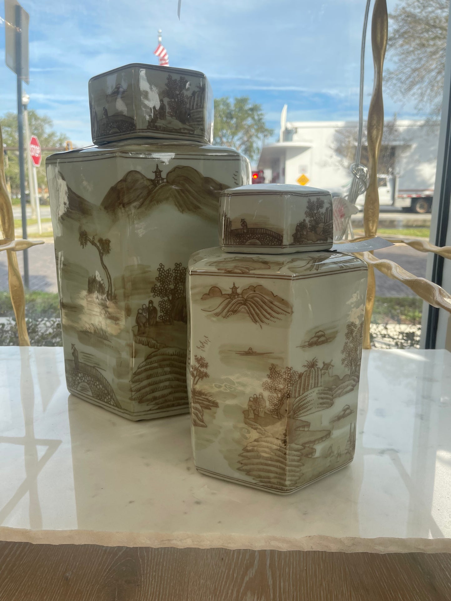 Canton Brown Jar Large