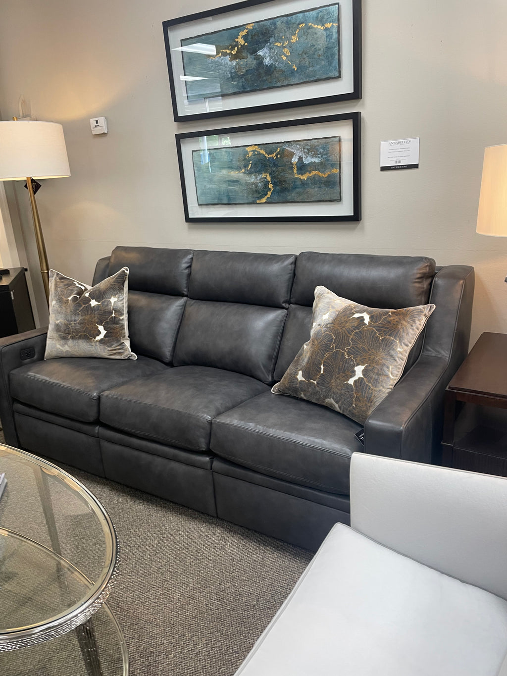 RAYMOND SOFA- SPLIT BACK- GREY