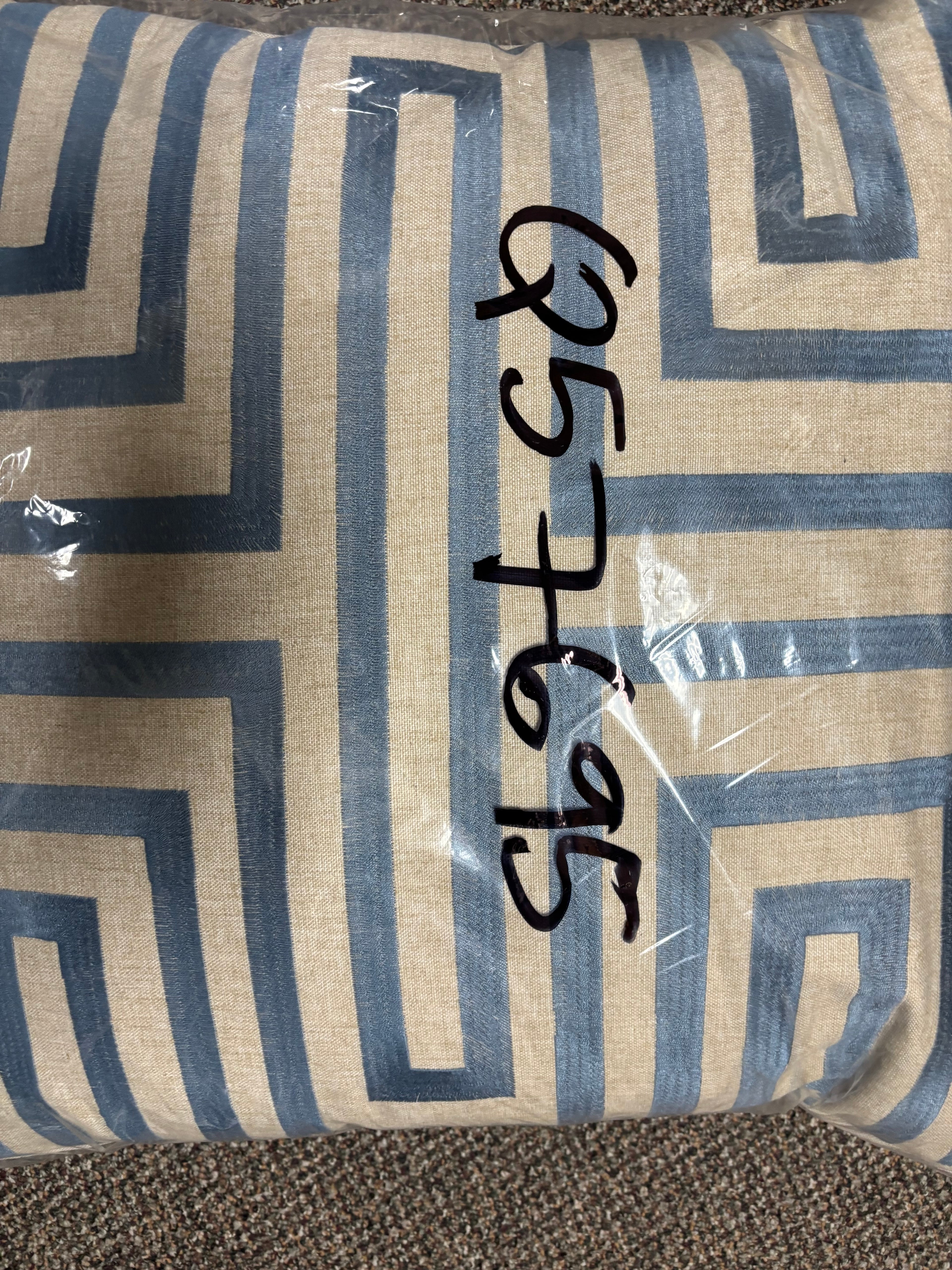 JEWELED BLUE SMOKE PILLOW