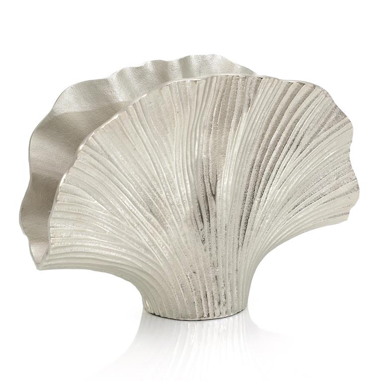 NICKEL GINGKO LEAF VASE I