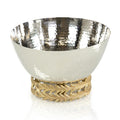 FEATHERED POLISHED SILVER BOWL