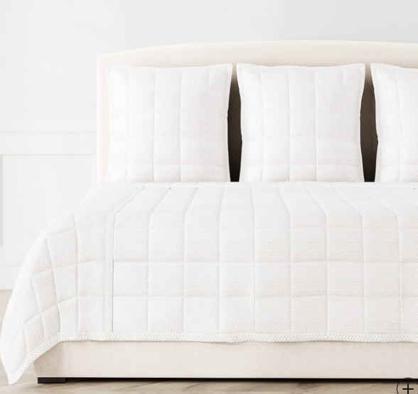 Texture Coverlet Set ~ White