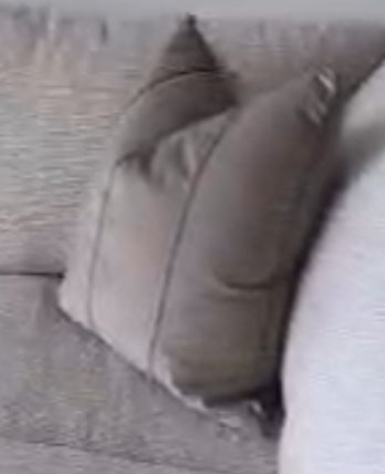 BROWN SUEDE STRIPE PILLOW