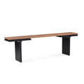 SQUARE CONSOLE TABLE 98" IN WALNUT AND BLACK