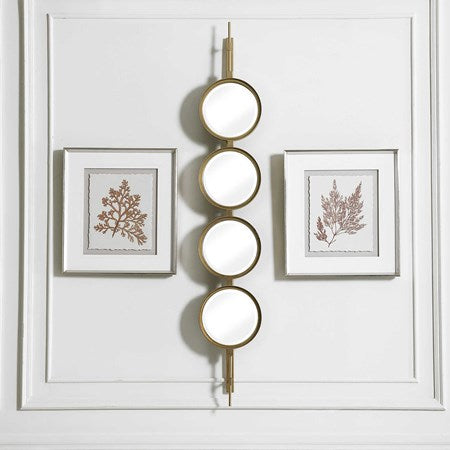 BUTTON MIRROR- GOLD