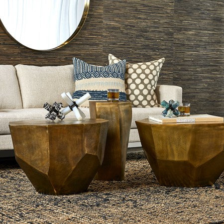 CATHENNA ACCENT TABLE- BRASS