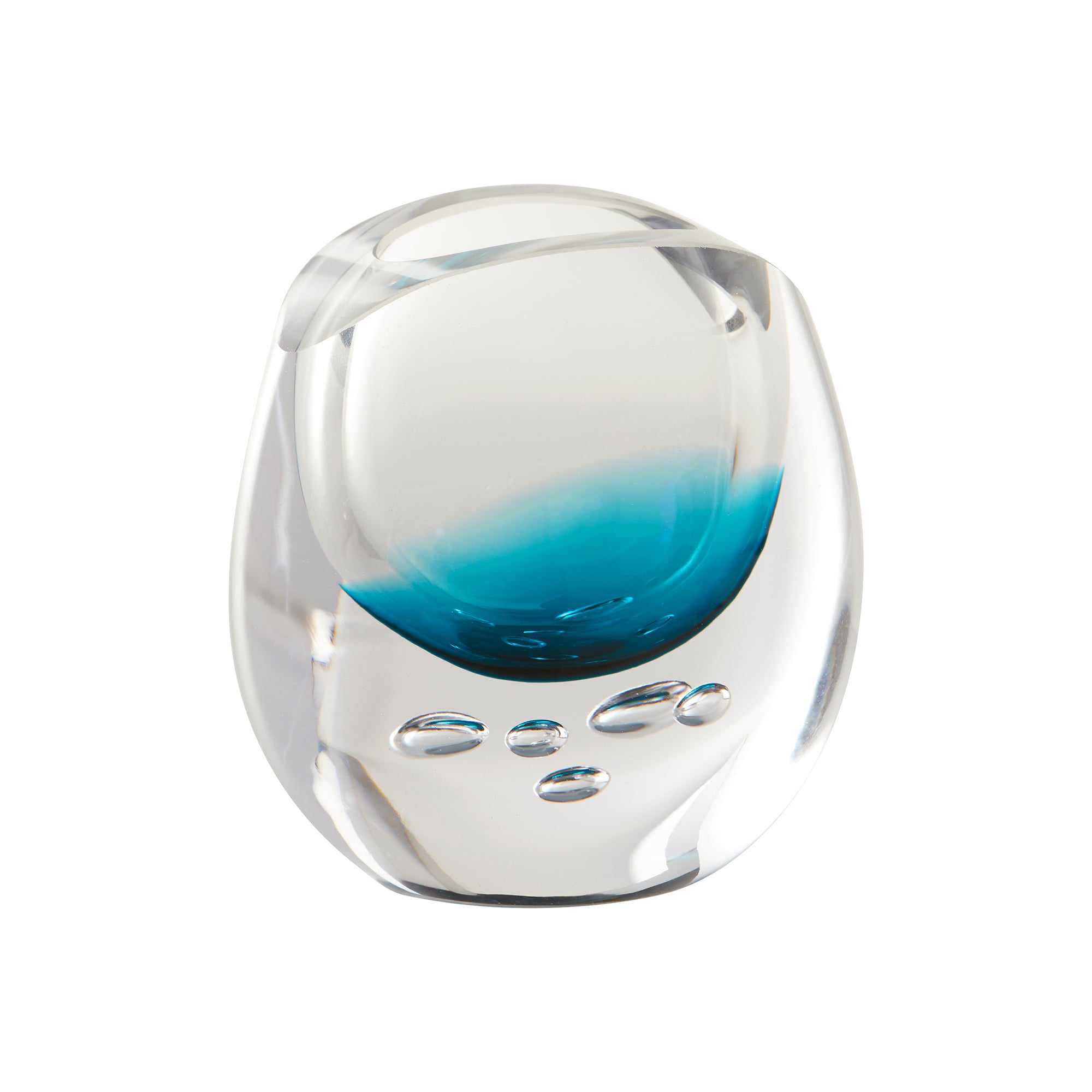 Tidepool Vase | Clear | Blue – Small