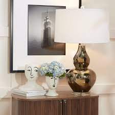 CERAMIC GOURD TABLE LAMP- BRONZE