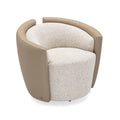 LIRIO SWIVEL ARMCHAIR IN CREAM LEATHER