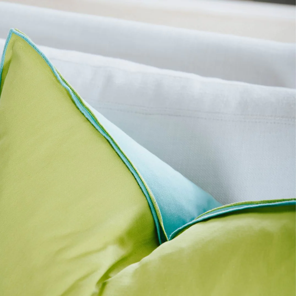 BLUE GREEN TWO TONED PILLOW
