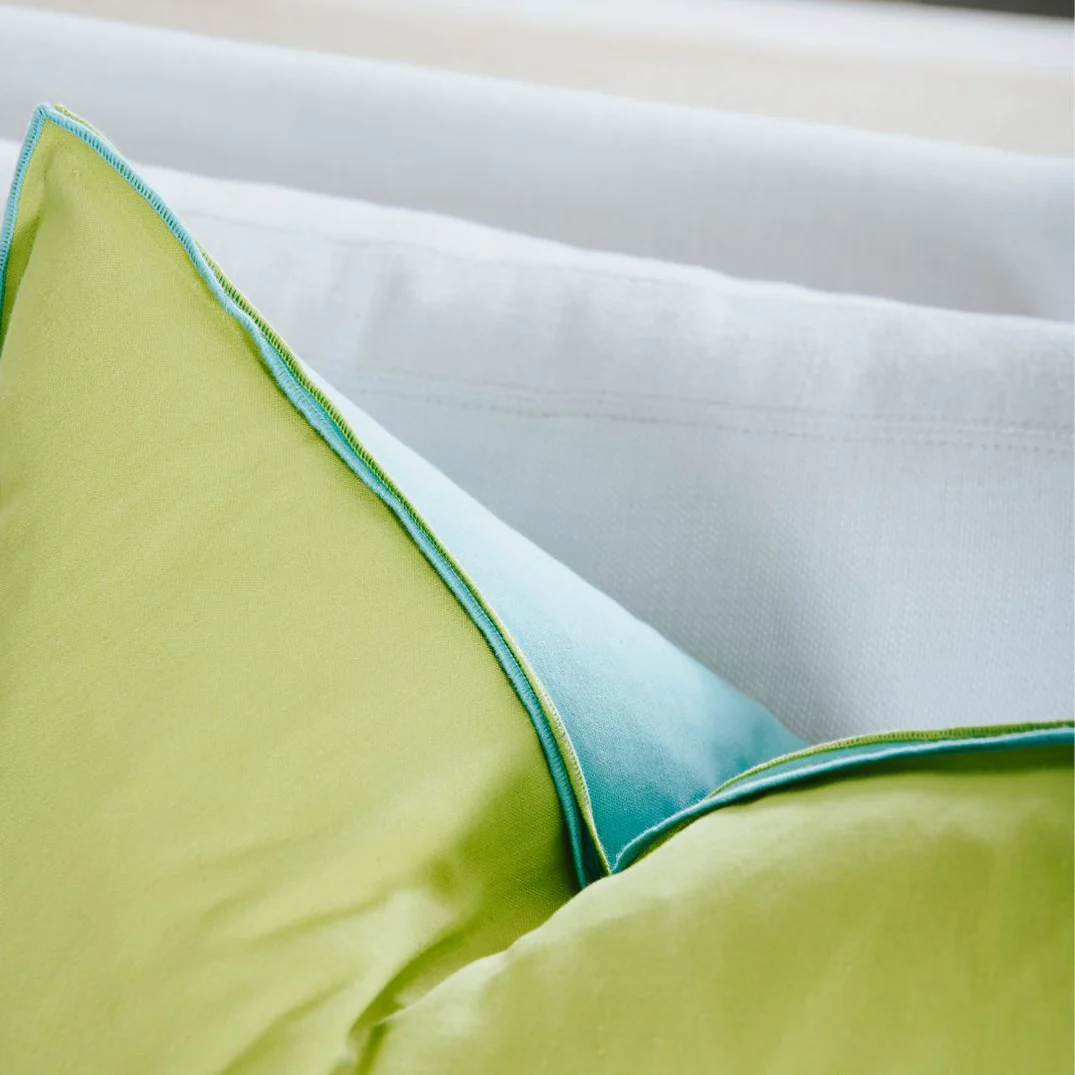 BLUE GREEN TWO TONED PILLOW