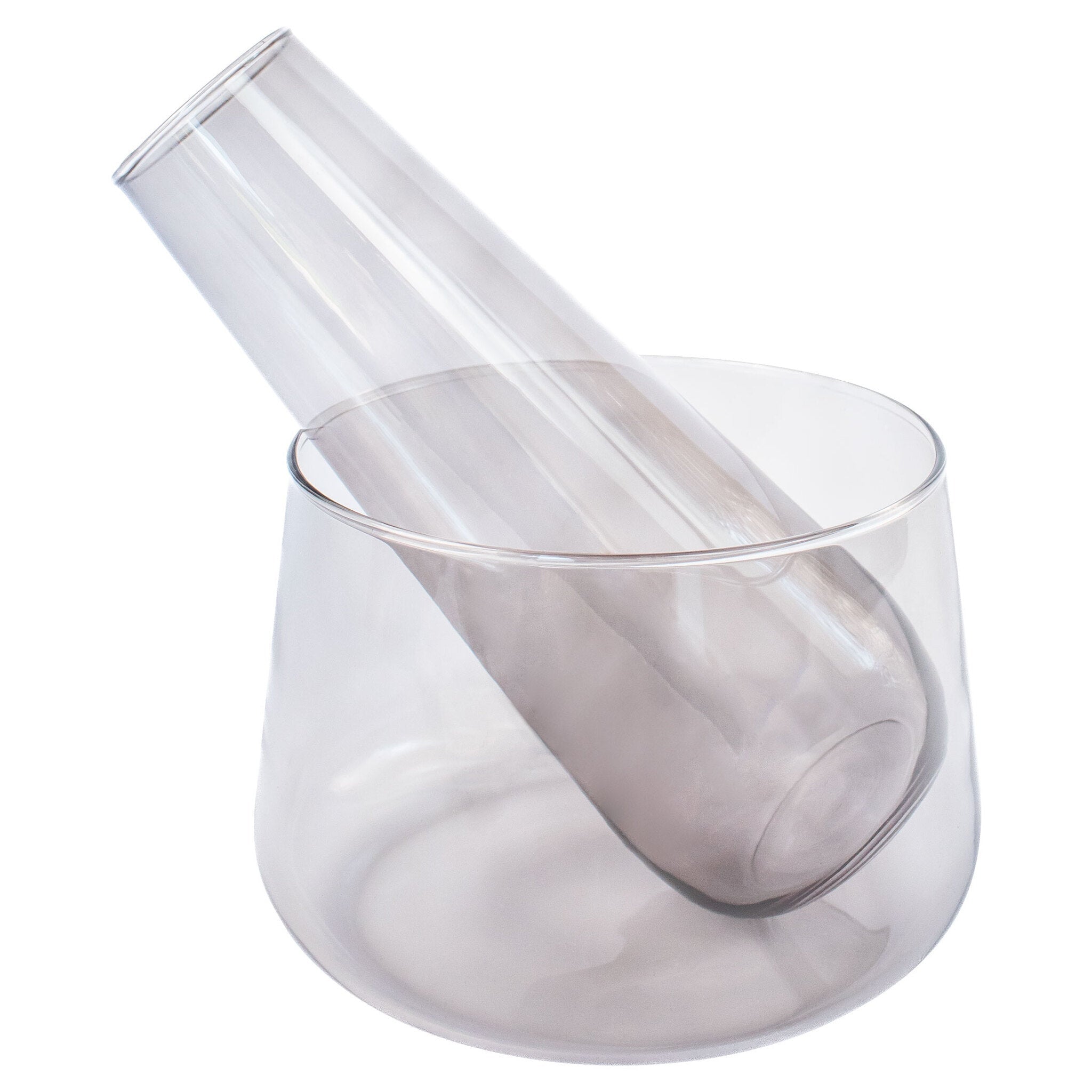 WATER DROP CARAFE & BOWL DESIGNED BY THOM FILICIA | SMOKED