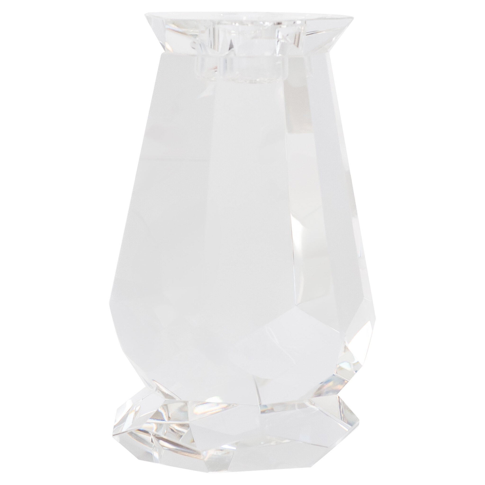FACETED CANDLEHOLDER DESIGNED BY THOM FILICIA | CLEAR – SHORT