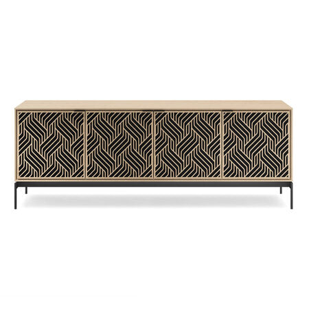 ELEMENTS CONSOLE CABINET- WASHED OAK