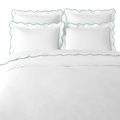 Blue Scalloped Euro Sham