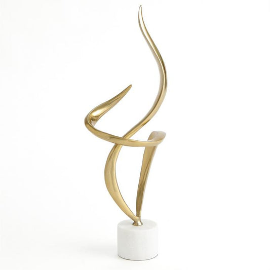 BRASS SWIRL SCULPTURE
