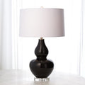 BLACK CERAMIC GOURD LAMP- SOLD TO KEISTER
