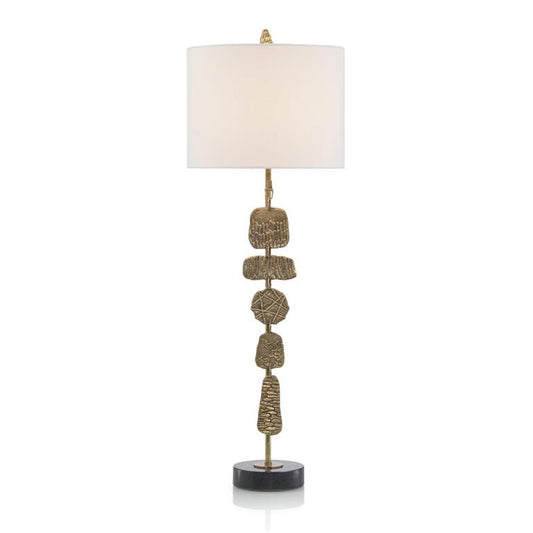 BRASS MEDALLIONS TABLE LAMP