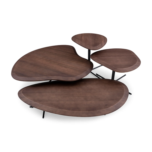 20 " PANTE COFFEE TABLE IN WALNUT AND BLACK