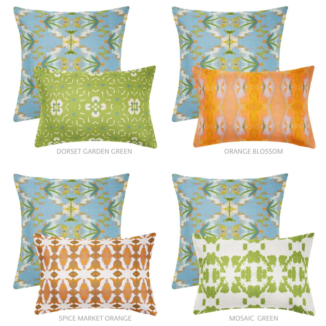 ENGLISH GARDEN PILLOW- BLUE