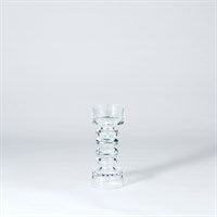 Glass Ribbed Candle- SMALL