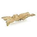 DRAPED FABRIC RECTANGLE BOWL- BRASS