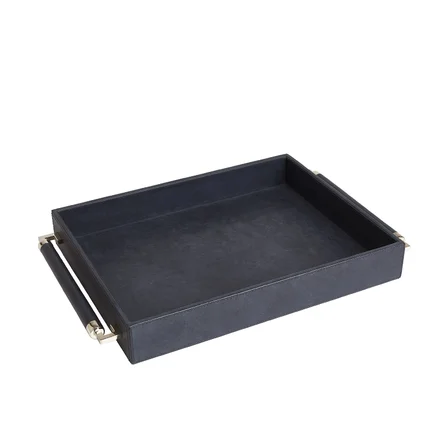DOUBLE HANDLE SERVING TRAY - BLUE WASH