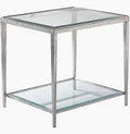 Jinx Rectangular End Table- Nickel